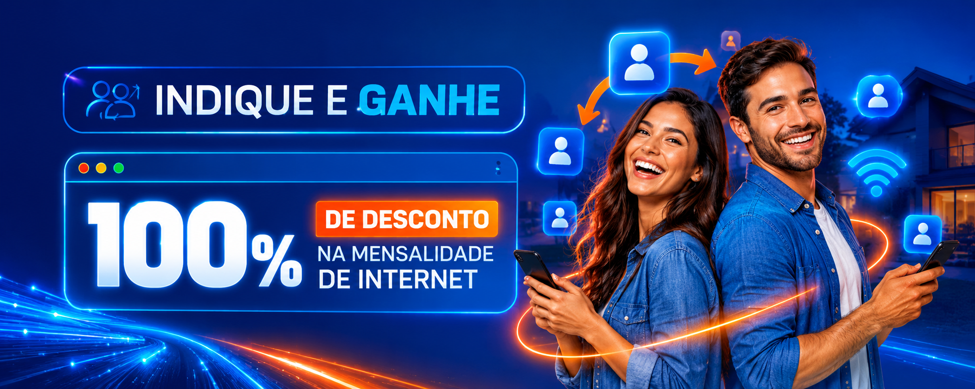 Indique e Ganhe RGSUL: 100% de desconto na mensalidade de internet